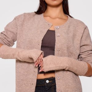 Mushroom Rib Knit Hand Warmers