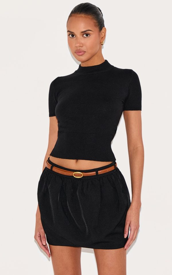 06c5e8aa189090d4e36e38b26211130f9f2ab046_CNM0634_4_black_woven_belted_tulip_mini_skirt