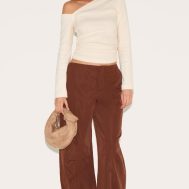 0cd8c5efeafdf35d21515e83dbc5809c59a77349_CNM0635_1_chocolate_woven_tailored_cocoon_leg_trousers