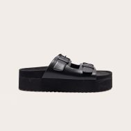 11b0700dc5251b4ff50582ccb406c178cf4dc773_CNH8724_1_black_pu_round_toe_double_buckle_strap_chunky_flat_sandals