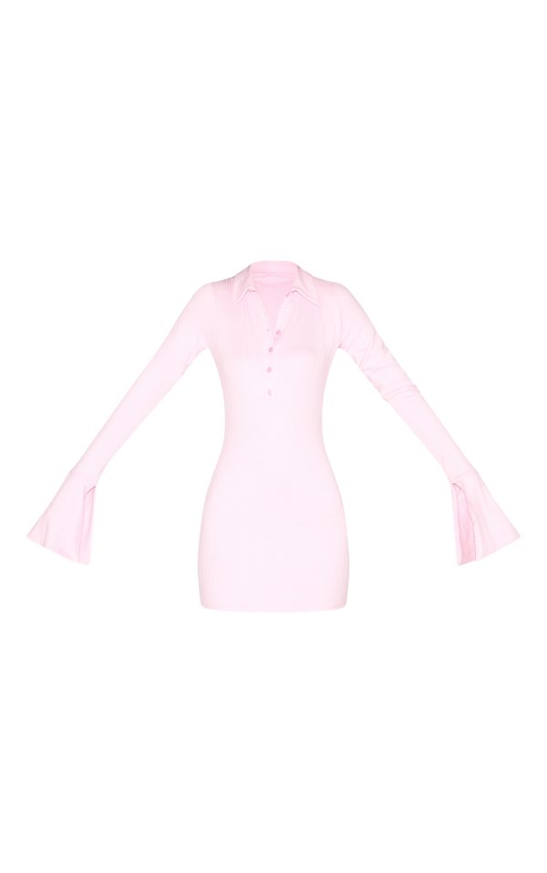 13283d6b6d1737ca15b01c90ba7e27937e6da2d5_CNM2487_5_candy_pink_rib_flared_cuff_bodycon_dress