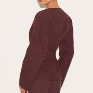 1557c7645eb96c631338908d9043349be8c552bd_CNM7371_2_tall_chocolate_premium_linen_look_tailored_cocoon_sleeve_cinched_blazer