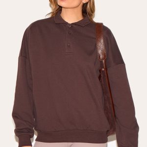 Chocolate Premium Sweat Oversized Polo