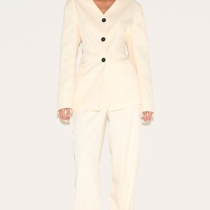 Sand Premium Tailored Straight Leg Trousers