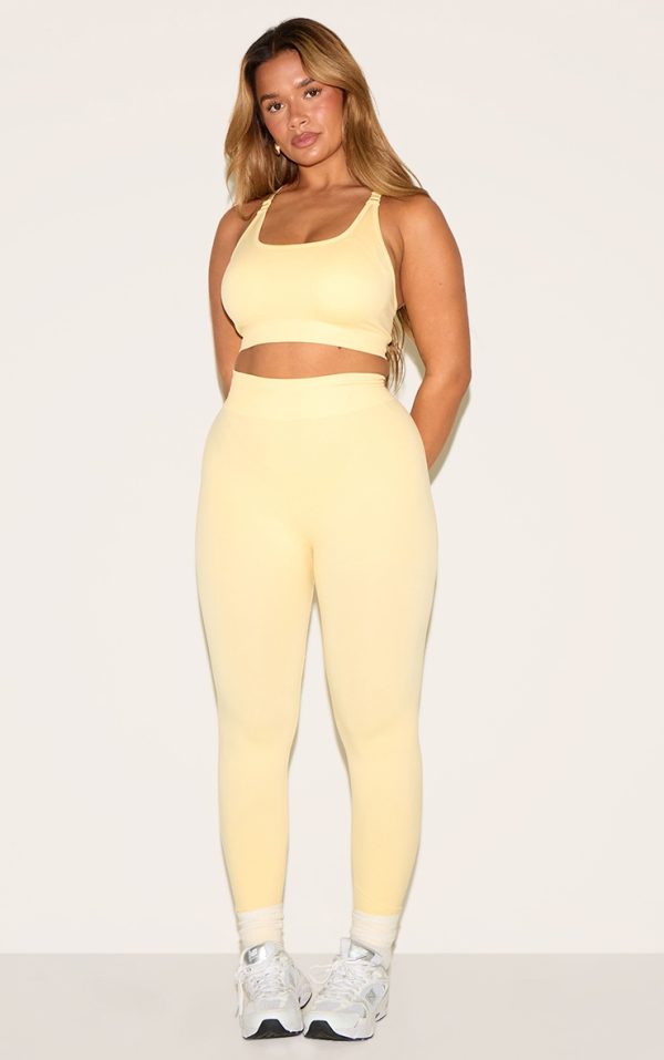 17c2953abbf7de237d1ef5d7a68321dedff19c96_CNM8520_1_shape_butter_yellow_seamless_active_ruched_bum_high_waisted_leggings