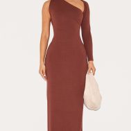 199e94b002a65ba5d6ab47f214d0524e423997c1_CNM1861_1_petite_chocolate_ribbed_one_sleeve_maxi_dress