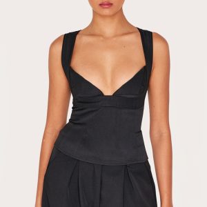 Black Layered Corset - Black, 4