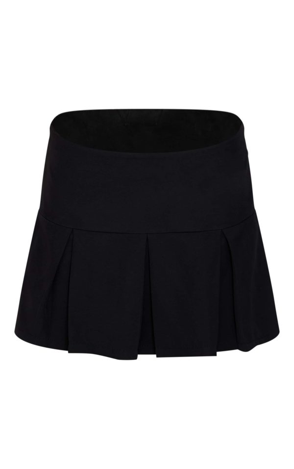 1bdcf3aeae789f9e630ac949ec65db8074e9107e_CNL3207_6_black_tailored_woven_low_rise_pleated_micro_mini_skirt