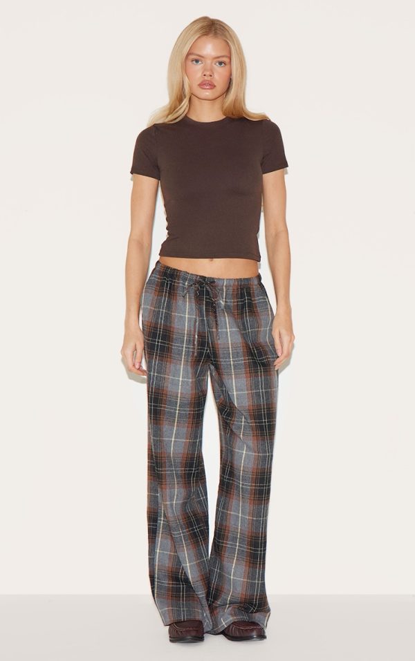 1c1645c603b7c83997eff55853081792cef866b5_CNL9077_1_dark_brown_check_print_drawstring_waist_slouchy_trousers