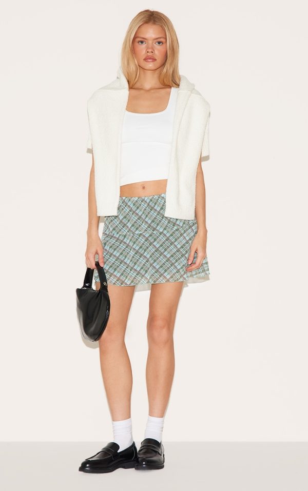 1e49ccc9c6740d6e20a0f140c5b202ab88f42f70_CNL9344_1_green_check_printed_frill_hem_mini_skirt
