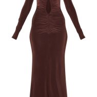 23939aa5f013f99c470259bb4f706c2f0778b844_CNM8002_5_chocolate_double_layer_plunge_ruched_maxi_dress