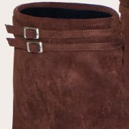 23b9b30578d449d4d4d50161f3efcb77acf8ab1e_CNL7145_4_chocolate_faux_suede_round_toe_fold_over_buckle_strap_ankle_boots
