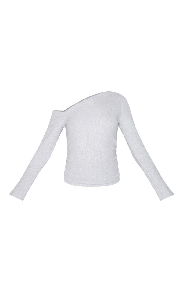 2400a5d52c460e6cf83488ee9444055937362693_CNL8761_5_grey_marl_rib_slouchy_asymmetric_ruched_long_sleeve_top