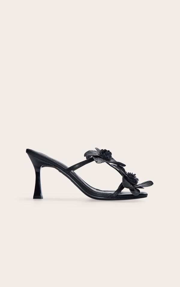 3074fcc34913b3a4883e5160068003bbad1d1b60_CNL6787_1_black_pu_square_toe_multi_flower_detail_mid_stiletto_heeled_mules