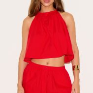 31c6b2ddd8b3e0223bf396b1dd52c4edd0b12381_CNM7100_1_tomato_red_poplin_low_back_halterneck_top