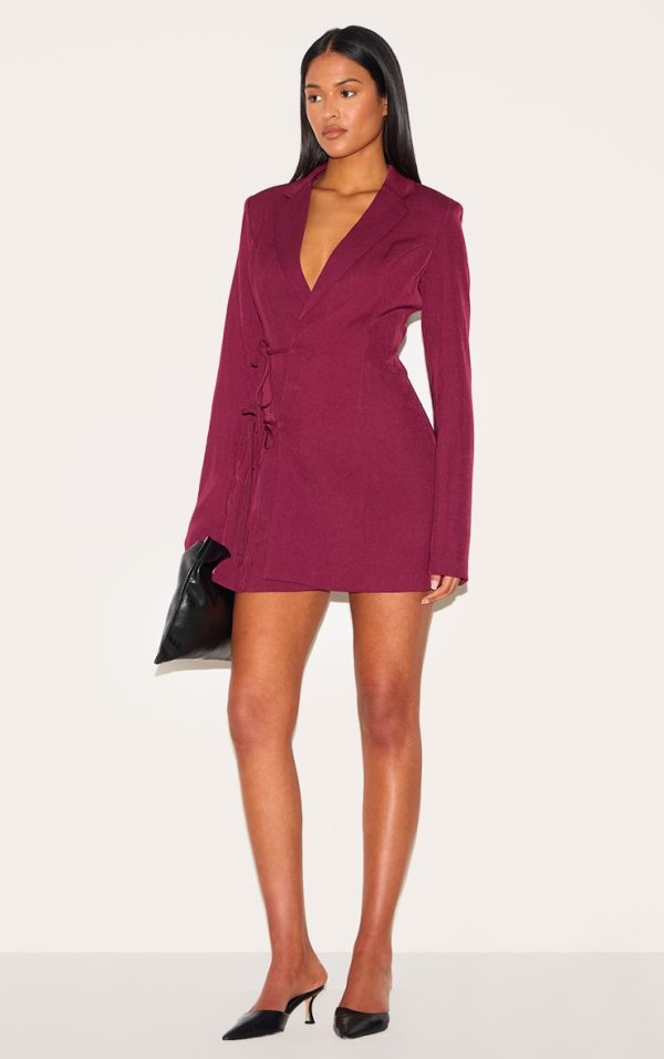 3cabddf51f342160a50258261e282b5075ac7498_CNL8508_3_tall_burgundy_tie_front_detail_cinched_blazer_dress