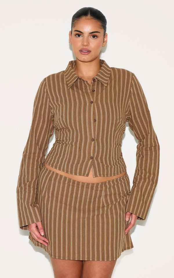 3cd2464cc0500f618763ff6c6fd266f27ecffb60_CNM2041_1_plus_brown_pinstripe_fitted_shirt