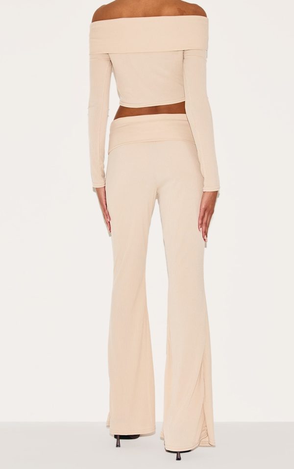 3d1b1d421cda6826cde9f820d4b21819589524b1_CNL2586_3_beige_rib_low_rise_foldover_flared_trousers