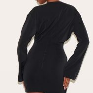 3f2c2bf8f4f2d8be1dafc916d1b4a46380e421a9_CNM1583_2_black_woven_plunge_wrap_shirt_dress