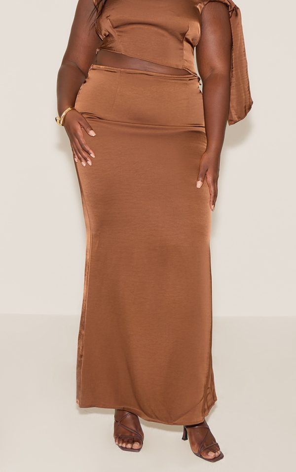 3fce06de9a55565605059d1a7e35712a341ff10d_CNM5715_2_plus_chocolate_mid_rise_satin_maxi_skirt