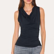 4a004ee093ac71582afc380061fd47f365b7a242_CNM4292_1_black_cotton_ruched_waist_sleeveless_top