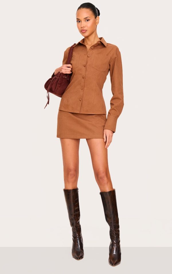 4b43673e4bc6ec964ae918c347397354f52c6bb4_CNL6537_3_tan_twill_button_up_cinched_waist_shirt