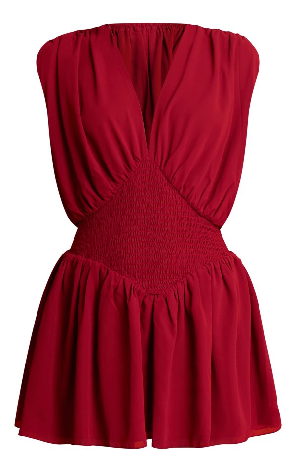 4d02bf6e15b1be5ce55cbafbf8b77dee2e33fab6_CNM7584_5_deep_red_chiffon_shirred_mini_dress