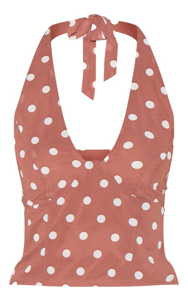 4e73f90d7352a8efbff37af7f0221ed61ecd6d54_CNM6141_5_chocolate_polka_dot_halterneck_chiffon_top