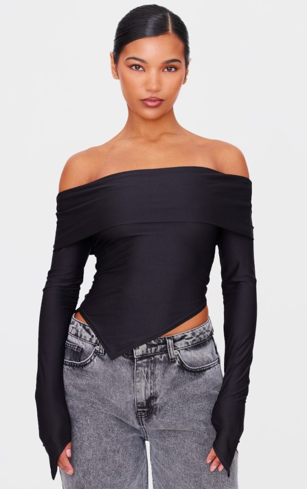 4efab17098ecf5f1f405c8a5cfa8ea2f45d50cf4_CNK9479_1_black_slinky_bardot_asymmetric_long_top