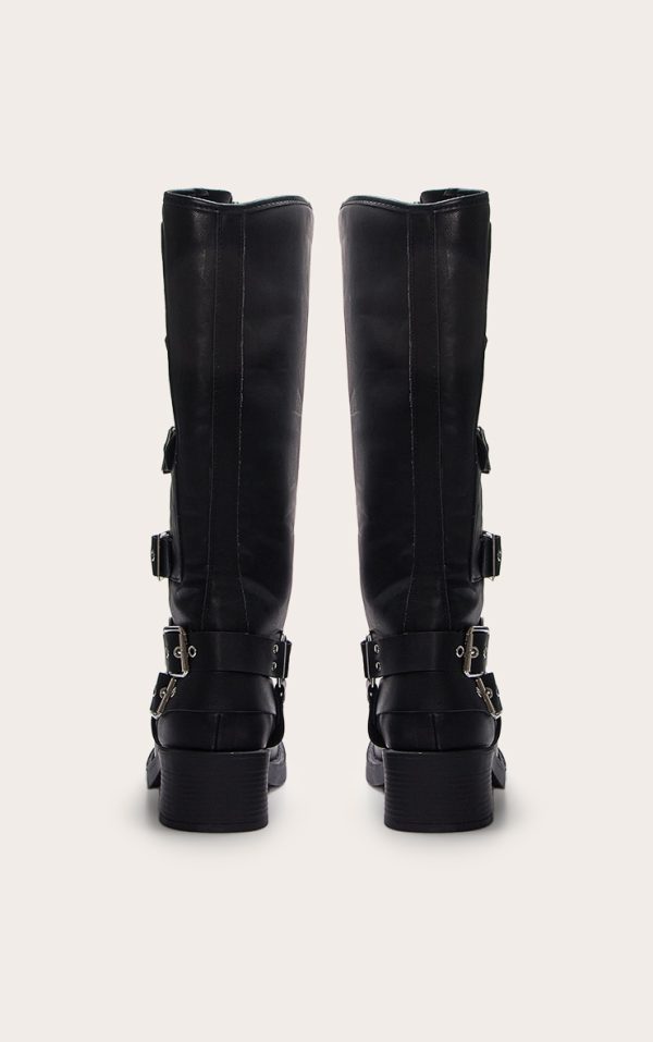 4f3b2a48912dcc89254c3eb4f0c1a9e60222f6cf_CNL7574_3_black_pu_round_toe_multi_buckle_harness_knee_high_boots