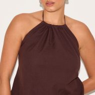 52e1fc7682edd3bc9d5afc80a0d7161a603a80df_CNM5115_4_plus_dark_brown_striped_halterneck_top