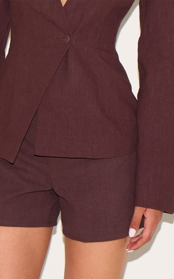 5611c2006bf39c1dad45ccab3144710011641929_CNM7372_5_tall_deep_chocolate_premium_linen_look_tailored_hot_pant