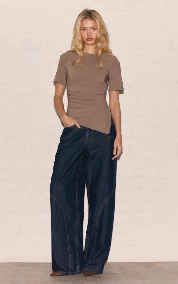 58171ff1231f47c1c3424784b54df95e90da68f4_CNL8963_3_taupe_bengaline_ruched_asymmetric_detail_long_top
