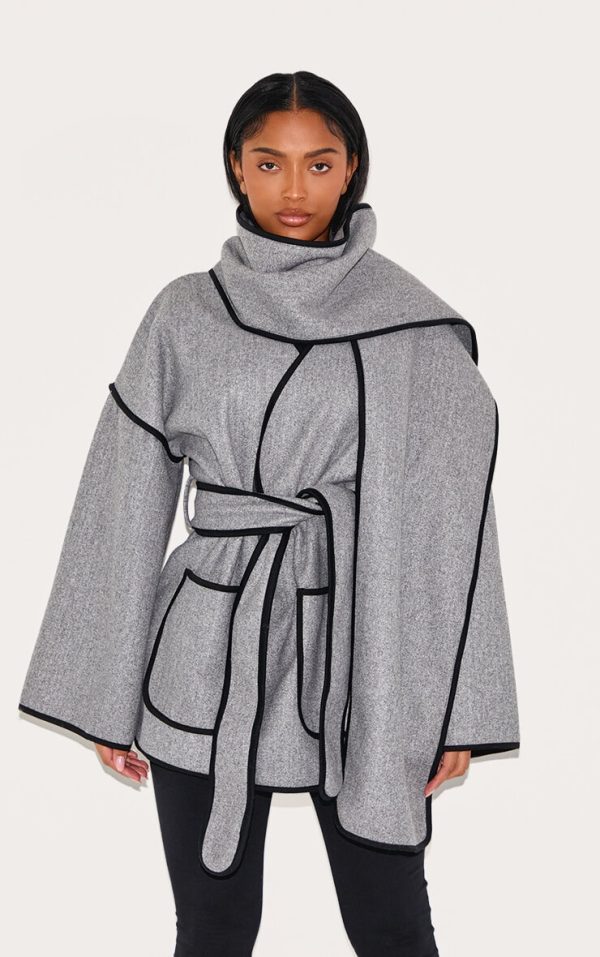 586938f9cd6a644c9cd45cea594007072a8b8a94_CNM3005_1_shape_grey_wool_look_contrast_binding_wrap_over_belted_jacket_and_scarf