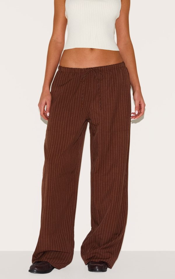 58b388a169223cc6e184c8100e024caf54778ae8_CNL7449_2_chocolate_pinstripe_woven_drawstring_low_rise_relaxed_trousers-1