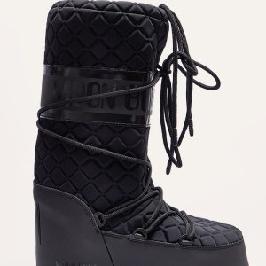 MOON BOOT Black Icon Quilt Boots