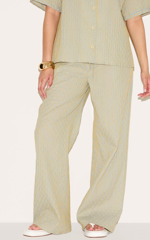 59e07ce14d67f6650b4897a30099894f5bef74cb_CNM1737_2_green_striped_textured_wide_leg_trouser