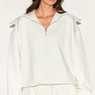 60489b00777a697d543c2569fea5805603f69a08_CNM6492_1_cream_premium_loopback_quarter_zip_foldover_sweatshirt