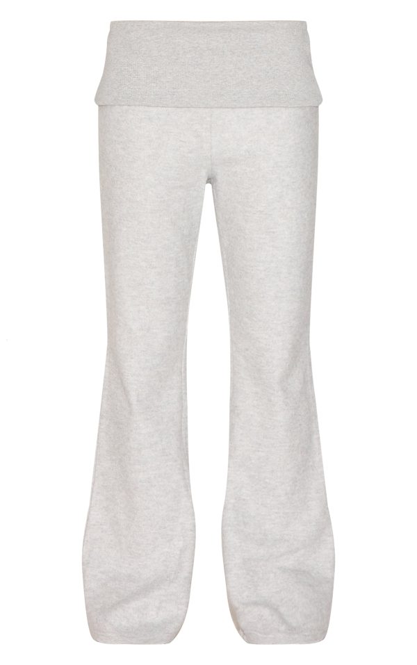 61cf797e41f76e925d243d675124d4e28422e37c_CNM2869_5_grey_marl_super_soft_foldover_waist_flare_lounge_trousers