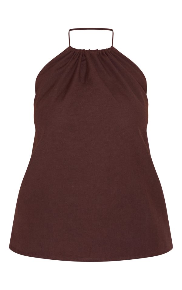 61e65be123501ccc26d9cdfb7bd64c98cf09bdd6_CNM5115_5_plus_dark_brown_striped_halterneck_top