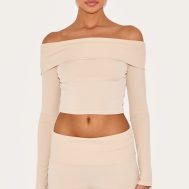 6a4eb8ee8b8a2e53b7a153fd83e196f8651b9f6a_CNL2587_1_beige_rib_bardot_foldover_flute_sleeve_longline_top