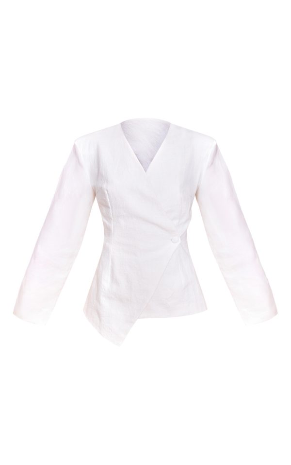 6c9c5c7ee7d40d8ddae198c3dafd0b03b87e38cb_CNM6065_5_white_premium_linen_tailored_cocoon_sleeve_cinched_blazer
