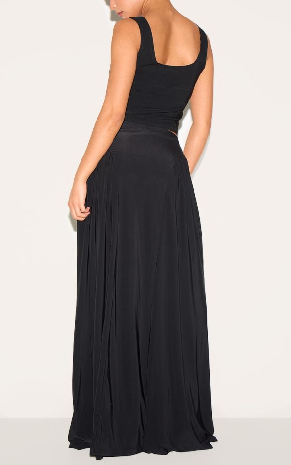 6ca2530768e1c5a4265b1c11b42d3939b058db8a_CNM5501_3_petite_black_slinky_drop_waist_ruched_panel_maxi_skirt