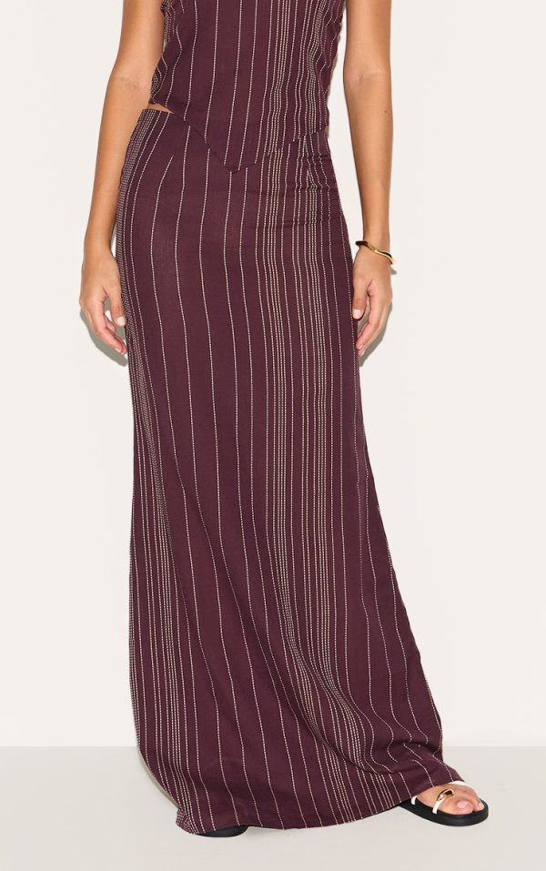 6e0253447ede30285f6b77ea411eb2ff9772e002_CNM5631_2_tall_dark_brown_embroidered_stripe_maxi_skirt