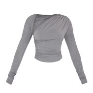 6fe01cfb96a743bd07da7811425f2f80566cf0d3_CNL8388_5_petite_charcoal_slinky_long_sleeve_ruched_side_top