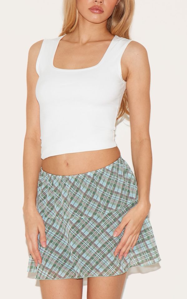 74e768de7350140fb03c18de13caeedbb6ee71cf_CNL9344_5_green_check_printed_frill_hem_mini_skirt