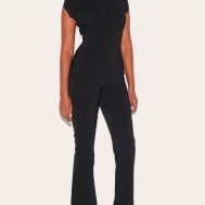 77139050bd0ba4487ec0ee0093e43033e9c0bc11_CNM3120_3_black_stretch_woven_corset_detail_cap_sleeve_flared_jumpsuit