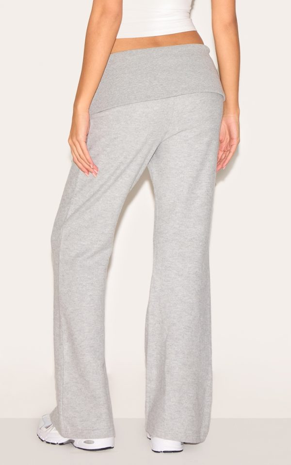 7737e94055051bf277c3316e685527f9370b2c4b_CNM2869_3_grey_marl_super_soft_foldover_waist_flare_lounge_trousers