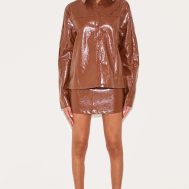77ced9beb8cd5c0dbd3c279d0d42771c43e3dfd2_CNL6586_1_chocolate_faux_leather_mini_skirt