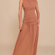 78f9798c02c84a16c4d1ef6415dfb06921d53b00_CNM7934_1_mocha_chiffon_ruched_dropped_waist_sleeveless_maxi_dress